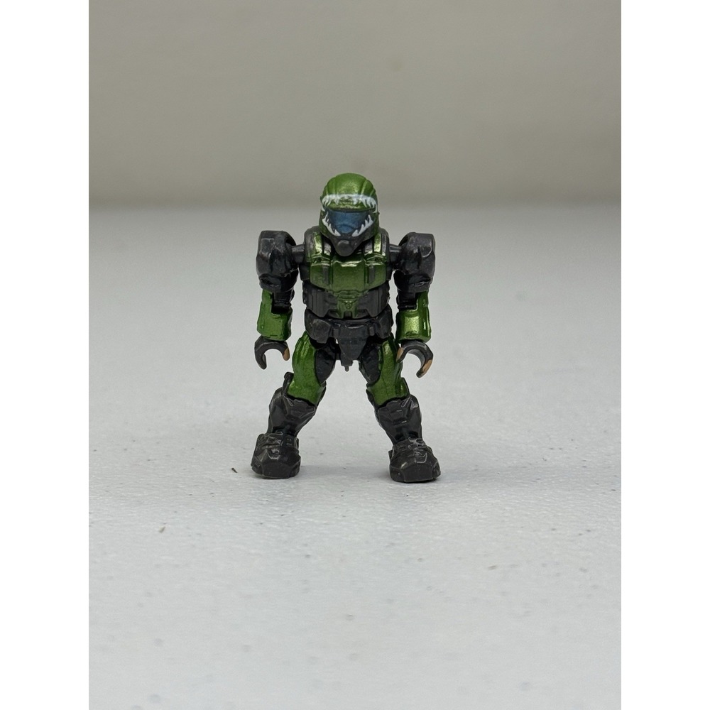 HALO MEGA BLOKS UNSC GREEN SHARK PADPRINT ODST METALLIC SERIES MINI FIGURE 97419